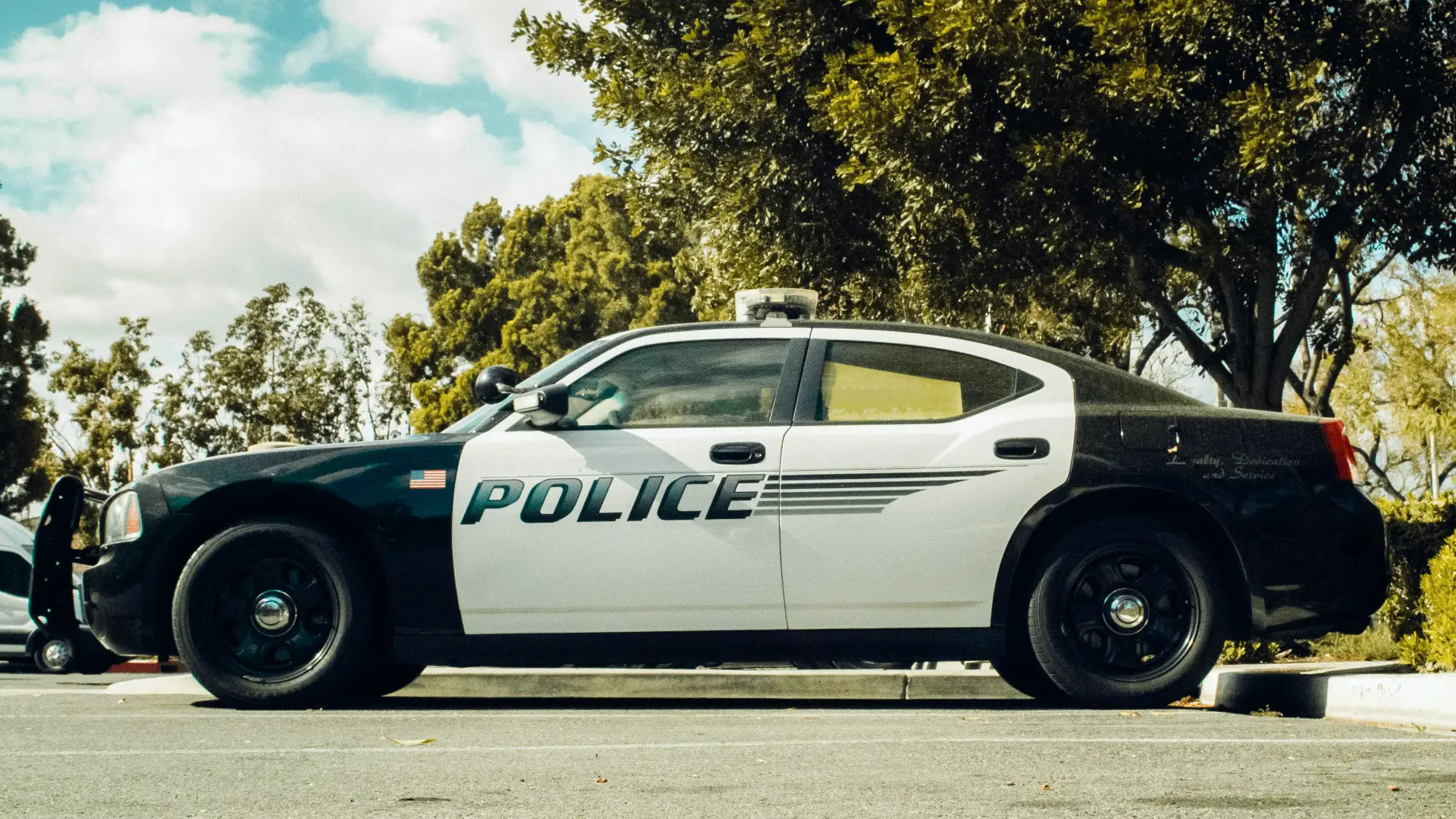 Stock image of police car